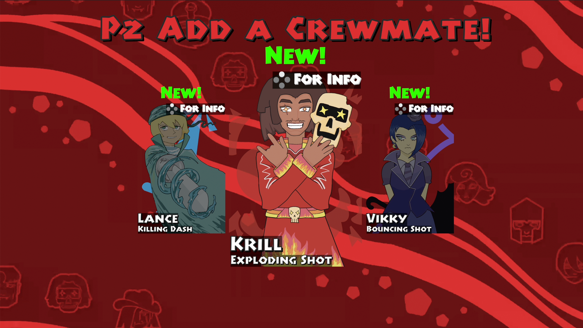 Crew selection screen